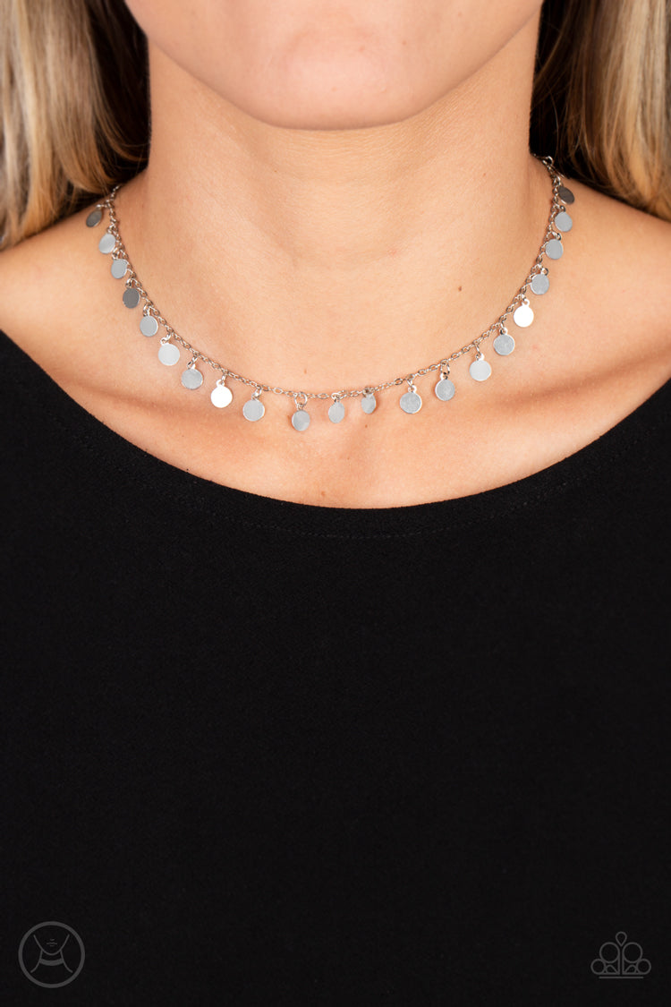 Champagne Catwalk - Silver Necklace- Paparazzi Accessories