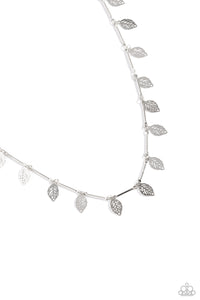 LEAF a Light On - Silver Necklace- Paparazzi Accessories