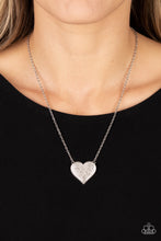 Load image into Gallery viewer, Spellbinding Sweetheart - White and Silver Necklace- Paparazzi Accessories