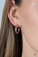 Load image into Gallery viewer, Triumphantly Textured - Rose Gold Earrings- Paparazzi Accessories