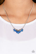 Load image into Gallery viewer, Flash of Fringe - Blue and Silver Necklace- Paparazzi Accessories