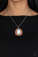 Load image into Gallery viewer, Sahara Sea - Orange and Silver Necklace- Paparazzi Accessories