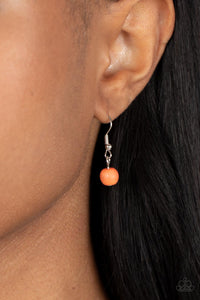 Sahara Sea - Orange and Silver Necklace- Paparazzi Accessories