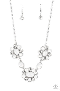 Your Chariot Awaits - White and Silver Necklace- Paparazzi Accessories