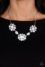 Load image into Gallery viewer, Your Chariot Awaits - White and Silver Necklace- Paparazzi Accessories