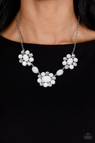 Your Chariot Awaits - White and Silver Necklace- Paparazzi Accessories