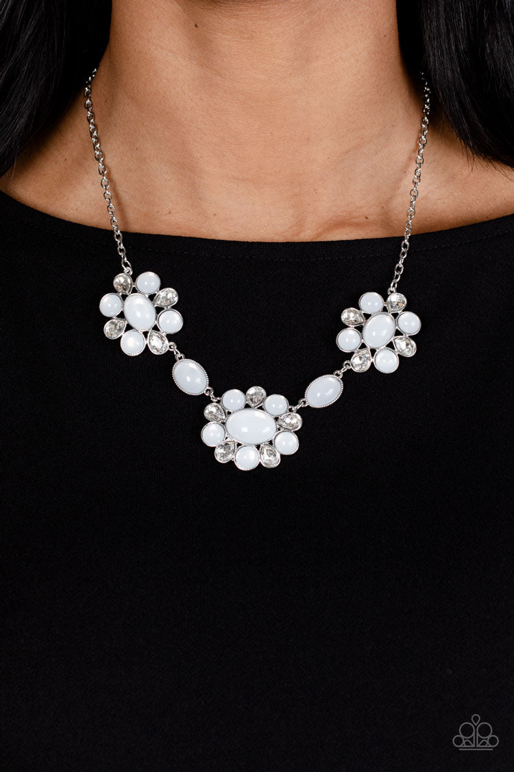 Your Chariot Awaits - White and Silver Necklace- Paparazzi Accessories