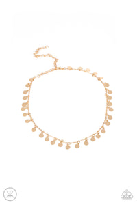 Champagne Catwalk - Gold Necklace- Paparazzi Accessories