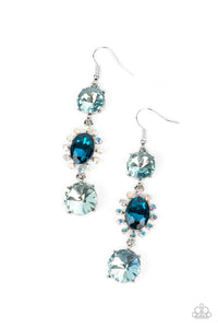 Magical Melodrama - Blue and Silver Earrings- Paparazzi Accessories