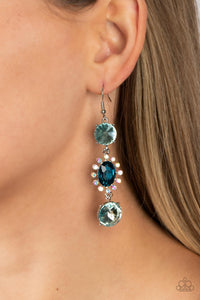 Magical Melodrama - Blue and Silver Earrings- Paparazzi Accessories