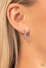 Load image into Gallery viewer, Horoscopic Helixes - White and Silver Earrings- Paparazzi Accessories