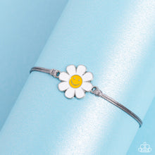 Load image into Gallery viewer, DAISY Little Thing - Yellow and Silver Bracelet- Paparazzi Accessories