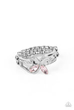 Load image into Gallery viewer, Fetching Flutter - Pink and Silver Ring- Paparazzi Accessories