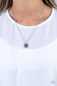 Stamped Sentiment - Silver Necklace- Paparazzi Accessories