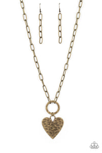 Brotherly Love - Brass Necklace- Paparazzi Accessories