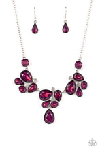 Load image into Gallery viewer, Everglade Escape - Purple and Silver Necklace- Paparazzi Accessories