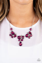 Load image into Gallery viewer, Everglade Escape - Purple and Silver Necklace- Paparazzi Accessories