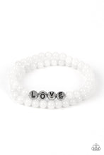 Load image into Gallery viewer, Devoted Dreamer - White and Silver Bracelet- Paparazzi Accessories