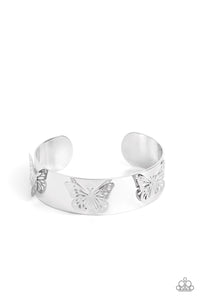 Magical Mariposas - Silver Bracelet- Paparazzi Accessories
