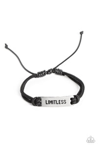 Limitless Layover - Black and Silver Bracelet- Paparazzi Accessories