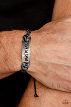 Load image into Gallery viewer, Dare to Fail - Silver and Black Bracelet- Paparazzi Accessories