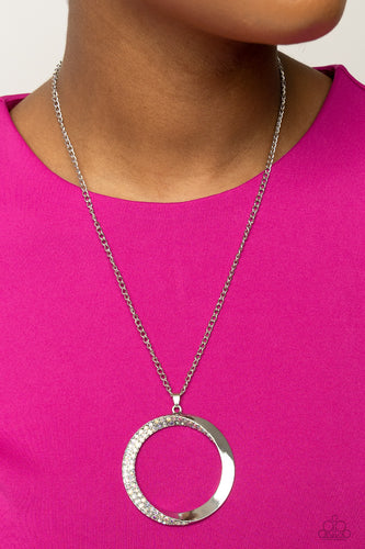 Encrusted Elegance - Multicolored Silver Necklace- Paparazzi Accessories