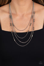 Load image into Gallery viewer, Metallic Monarch - Silver Necklace- Paparazzi Accessories