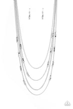 Load image into Gallery viewer, Metallic Monarch - Silver Necklace- Paparazzi Accessories