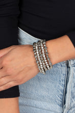 Load image into Gallery viewer, Top Notch Twinkle - White and Silver Bracelet- Paparazzi Accessories