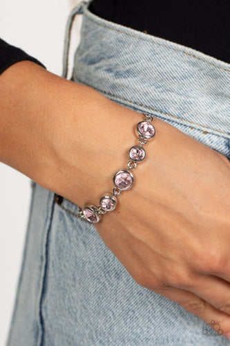 Classically Cultivated - Pink and Silver Bracelet- Paparazzi Accessories