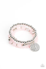 Load image into Gallery viewer, Surfer Style - Pink and Silver Bracelet- Paparazzi Accessories