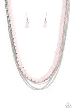 Load image into Gallery viewer, Boardwalk Babe - Pink and Silver Necklace- Paparazzi Accessories