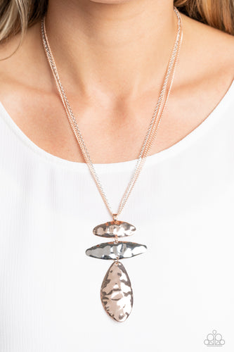Monochromatic Model - Silver and Rose Gold Necklace- Paparazzi Accessories