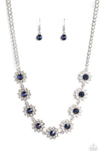 Load image into Gallery viewer, Blooming Brilliance - Blue and Silver Necklace- Paparazzi Accessories