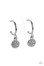 Load image into Gallery viewer, Bodacious Ballroom - White and Silver Earrings- Paparazzi Accessories