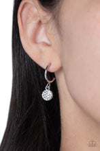 Load image into Gallery viewer, Bodacious Ballroom - White and Silver Earrings- Paparazzi Accessories