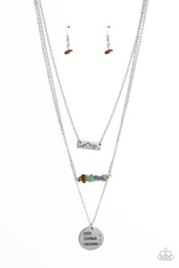 Miracle Mountains - Multicolored Silver Necklace- Paparazzi Accessories