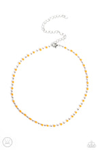 Load image into Gallery viewer, Neon Lights - Orange and Silver Necklace- Paparazzi Accessories