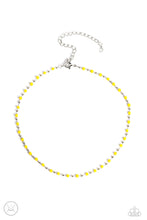 Load image into Gallery viewer, Neon Lights - Yellow and Silver Necklace- Paparazzi Accessories