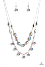 Load image into Gallery viewer, Sheen Season - Blue and Silver Necklace- Paparazzi Accessories