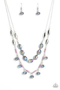 Sheen Season - Blue and Silver Necklace- Paparazzi Accessories