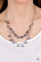 Load image into Gallery viewer, Sheen Season - Blue and Silver Necklace- Paparazzi Accessories