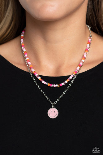 High School Reunion - Pink Multicolored Necklace- Paparazzi Accessories