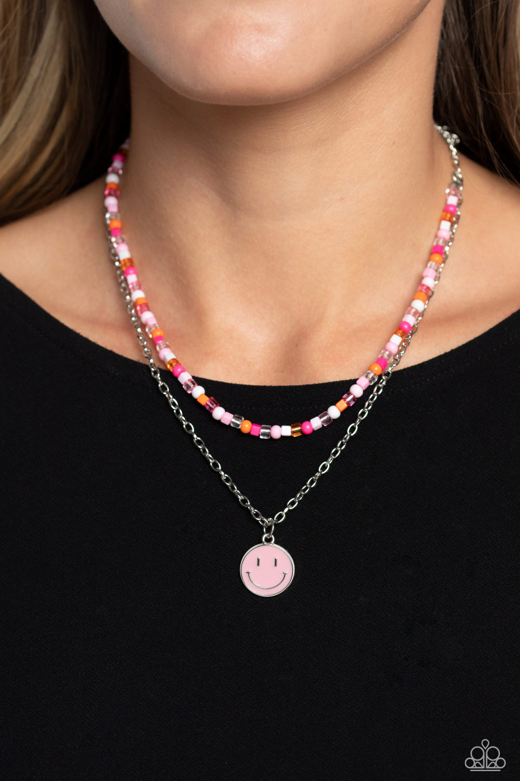 High School Reunion - Pink Multicolored Necklace- Paparazzi Accessories