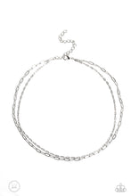 Load image into Gallery viewer, Polished Paperclips - Silver Necklace- Paparazzi Accessories