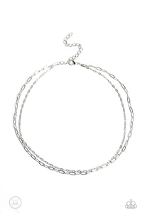 Polished Paperclips - Silver Necklace- Paparazzi Accessories