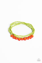 Load image into Gallery viewer, Buzzworthy Botanicals - Red and Green Bracelet- Paparazzi Accessories