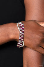 Load image into Gallery viewer, Timeless Trifecta - Pink and Silver Bracelet- Paparazzi Accessories