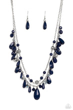 Load image into Gallery viewer, Flirty Flood - Blue and Silver Necklace- Paparazz Accessories