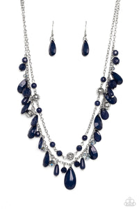 Flirty Flood - Blue and Silver Necklace- Paparazz Accessories